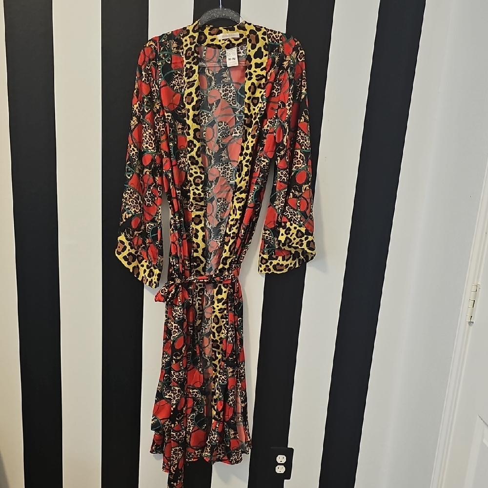 Leopard and Red Floral Women's Dress